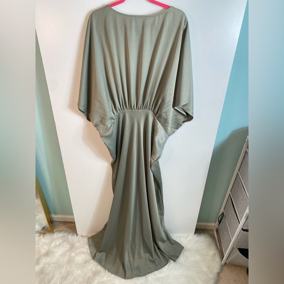BHLDN Olive Green Wedding Dress - Picture 12 of 15